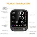 Blood Pressure Machine, Automatic Upper Arm Blood Pressure Monitor with 2x199 readout