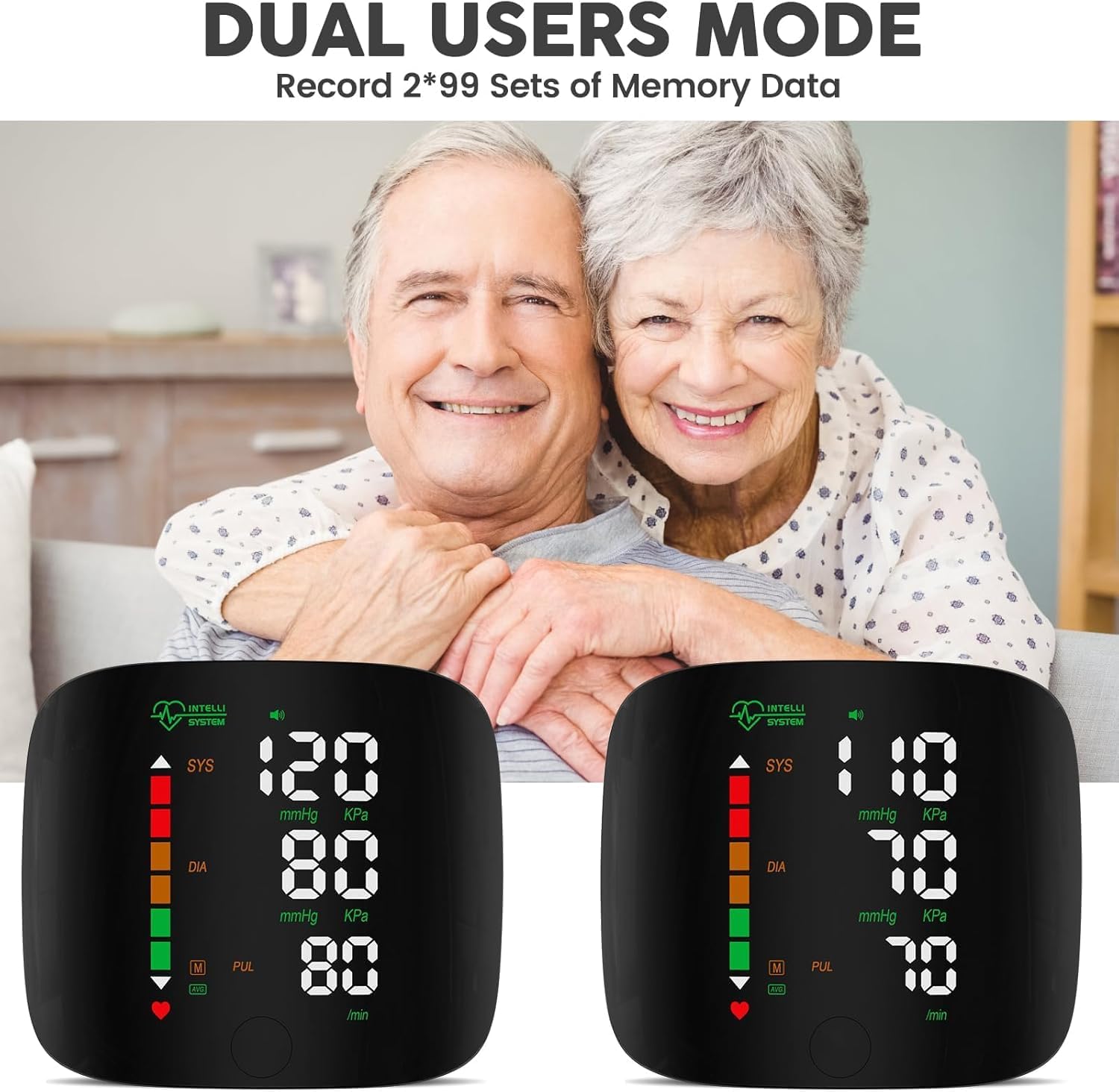 Rechargeable Wrist Blood Pressure Monitor | LED Mini Portable Display