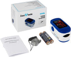 500BL Fingertip Pulse Oximeter Blood Oxygen Saturation Monitor with Batteries Included (Navy Blue)