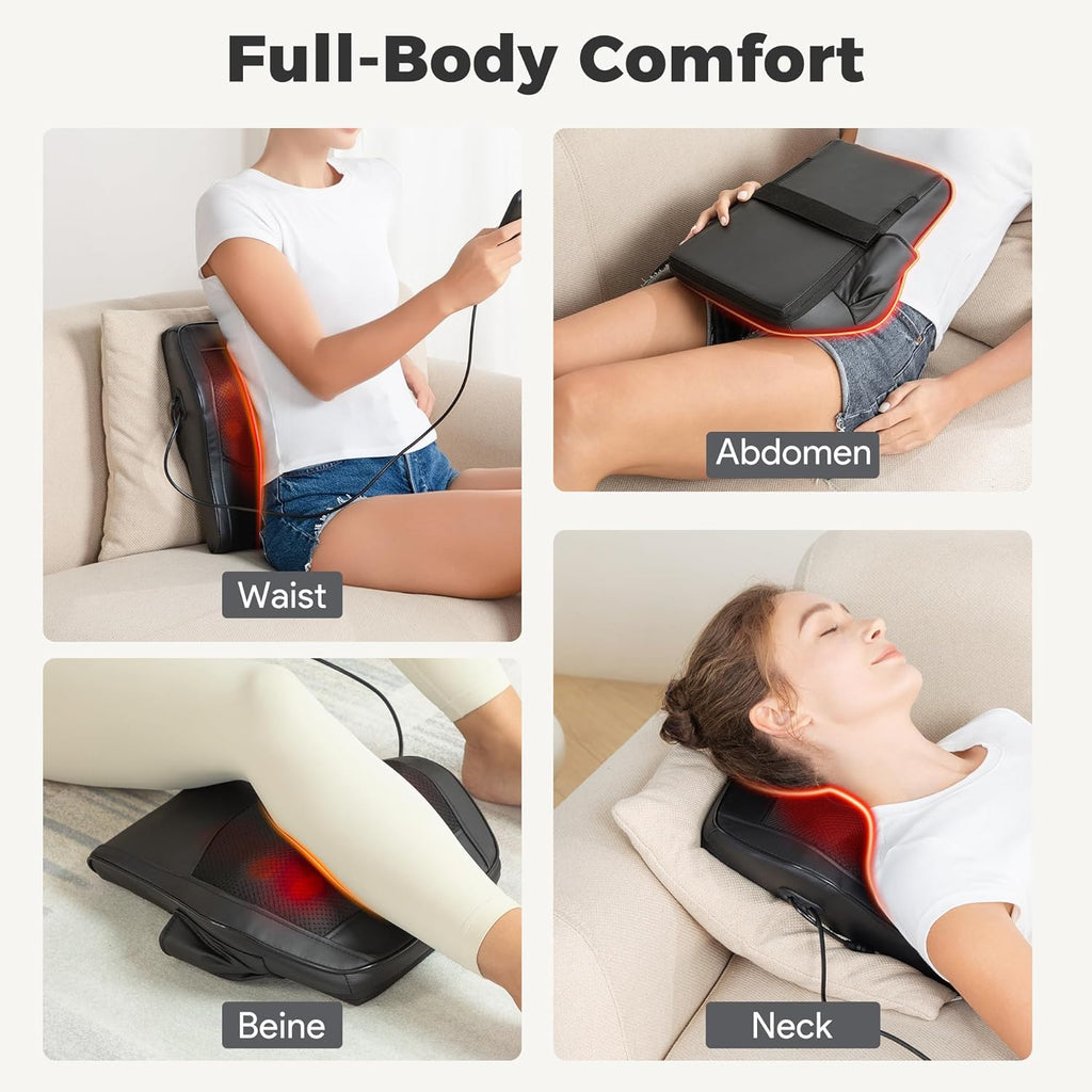 Neck and Back Massager for Pain Relief Deep Tissue with Heat, Shiatsu Shoulder Massager